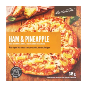 Bella Vita Frozen Ham & Pineapple Pizza 385g Bella Vita Frozen Ham & Pineapple Pizza 385g