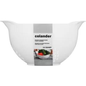 White Plastic Colander 22x27cm White Plastic Colander 22x27cm