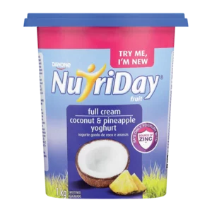 Danone Nutriday Coconut & Pineapple Flavoured Full Cream Yoghurt 1kg