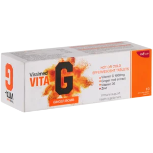 XS Health Viralmed Vita G Ginger Bomb Effervescent 10 Pack XS Health Viralmed Vita G Ginger Bomb Effervescent 10 Pack
