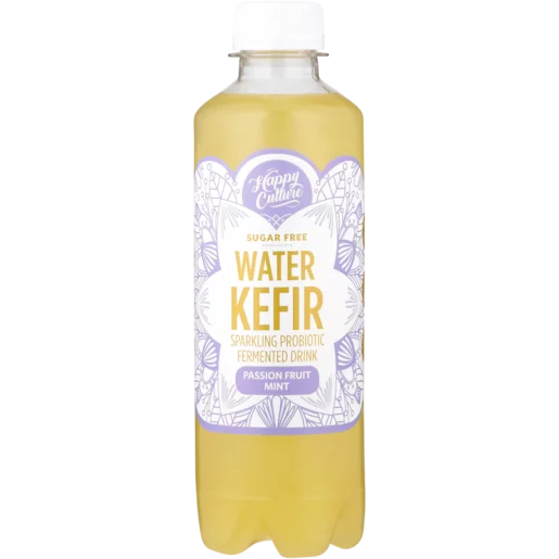 Happy Culture Passion Fruit Mint Water Kefir Sparkling Bottle 330ml Happy Culture Passion Fruit Mint Water Kefir Sparkling Bottle 330ml