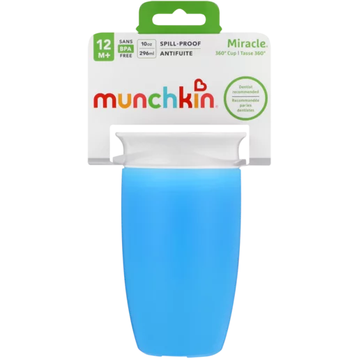 Munchkin Miracle Blue Spill-Proof Sippy Cup 12+ Months 296ml Munchkin Miracle Blue Spill-Proof Sippy Cup 12+ Months 296ml