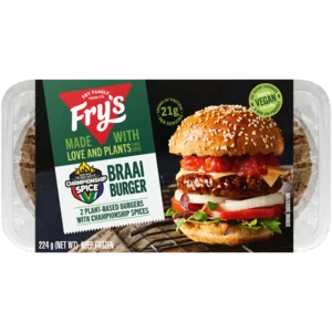 Fry's Frozen Championship Spice Vegetarian Burgers 224g Fry's Frozen Championship Spice Vegetarian Burgers 224g