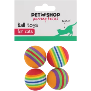 Pet Shop Multicoloured Eva Cat Toy Balls 4 Pack Pet Shop Multicoloured Eva Cat Toy Balls 4 Pack