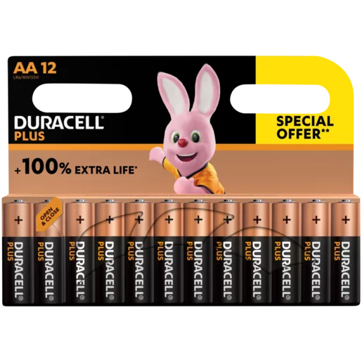 Duracell Plus AA Alkaline Batteries 12 Pack
