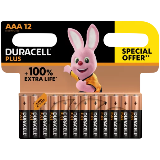 Duracell Plus AAA Alkaline Batteries 12 Pack Duracell Plus AAA Alkaline Batteries 12 Pack