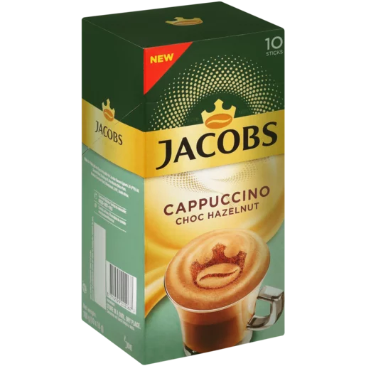 Jacobs Choc Hazelnut Flavoured Cappuccino 10x18g Jacobs Choc Hazelnut Flavoured Cappuccino 10x18g