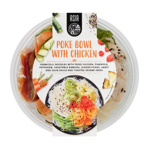 Asia Poke Bowl With Chicken Ready Meal 340g