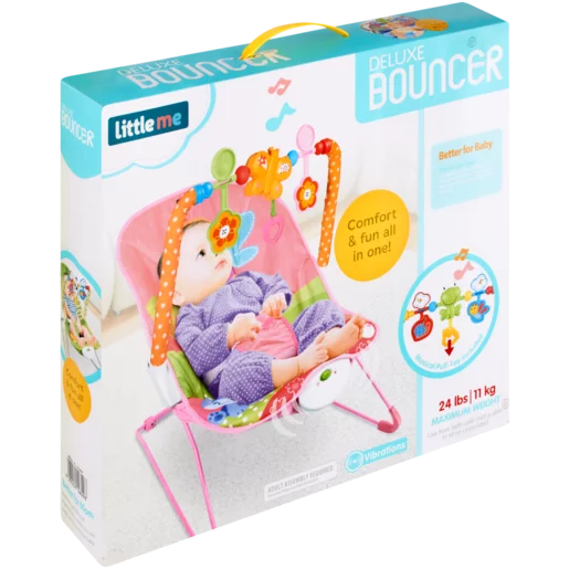 Little Me Blue Deluxe Baby Bouncer