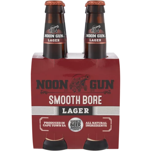 Noon Gun Smooth Bore Lager Beer Bottles 4x340ml