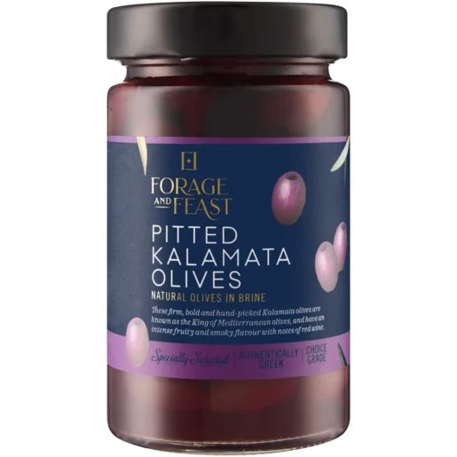 Forage And Feast Pitted Kalamata Olives 295g Forage And Feast Pitted Kalamata Olives 295g