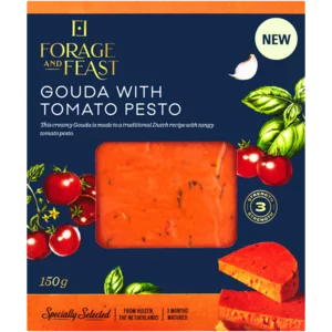 Forage And Feast Tomato Pesto Flavoured Gouda Cheese 150g Forage And Feast Tomato Pesto Flavoured Gouda Cheese 150g