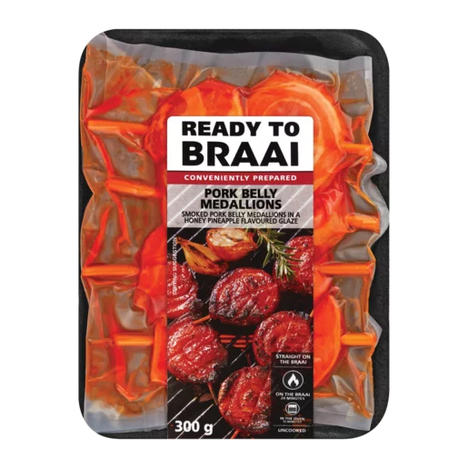 Ready To Braai Pork Belly Medallions 300g