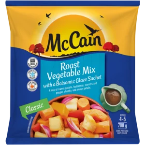 McCain Classic Frozen Roast Vegetable Mix Bag 700g McCain Classic Frozen Roast Vegetable Mix Bag 700g