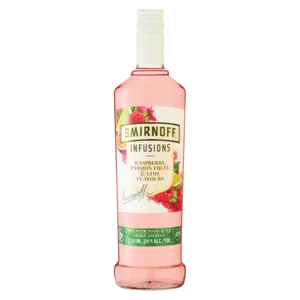 Smirnoff Raspberry, Passion Fruit & Lime Infused Vodka Bottle 750ml