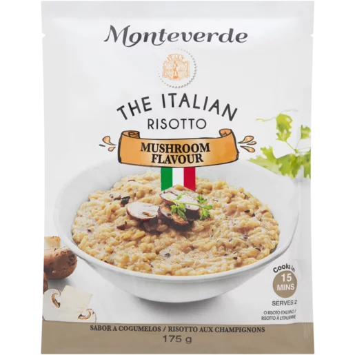 Monteverde The Italian Mushroom Flavoured Risotto 175g Monteverde The Italian Mushroom Flavoured Risotto 175g