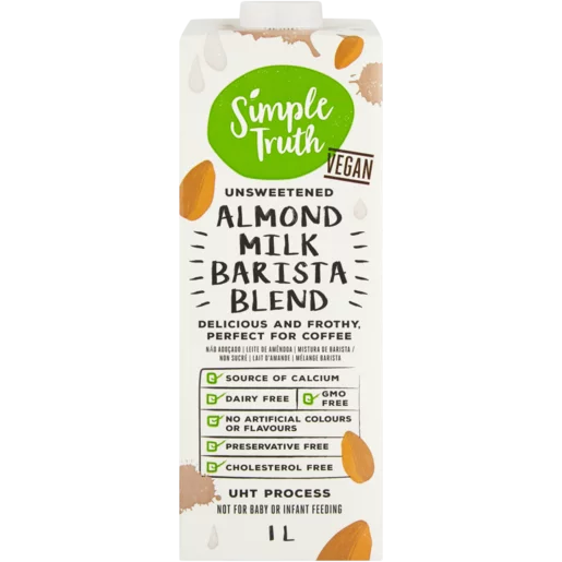 Simple Truth Unsweetened Barista Blend Almond Milk 1L Simple Truth Unsweetened Barista Blend Almond Milk 1L