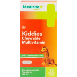 Medirite Health Kiddies Vanilla & Raspberry Multivitamin Chews 30 Pack Medirite Health Kiddies Vanilla & Raspberry Multivitamin Chews 30 Pack
