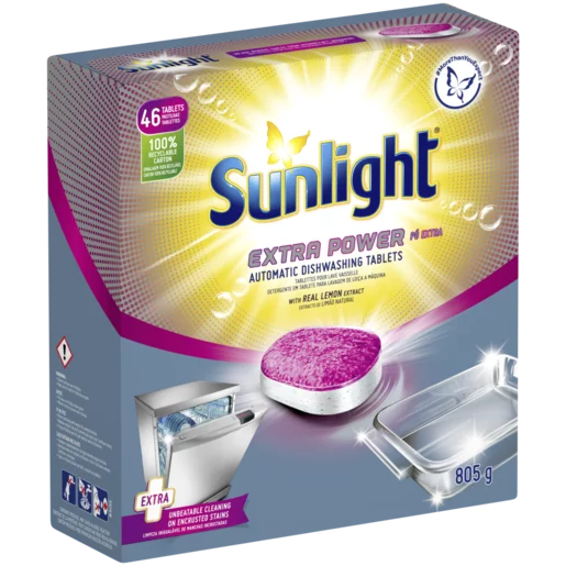 Sunlight Extra Power Automatic Dishwashing Tablets 46x17.5g Sunlight Extra Power Automatic Dishwashing Tablets 46x17.5g