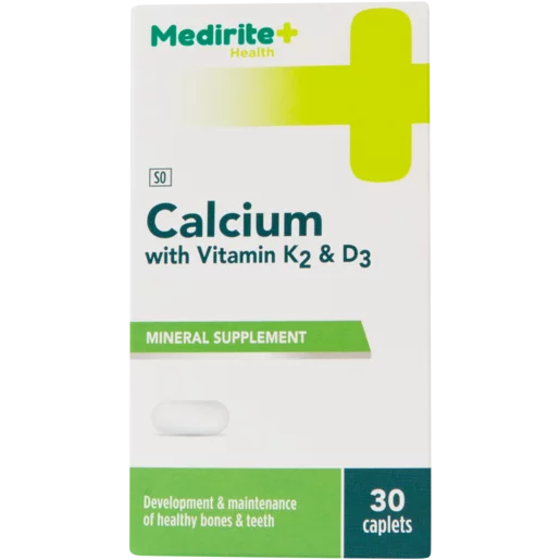 Medirite Health Calcium Mineral Supplement Caplets 30 Pack