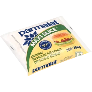 Parmalat Maxi Slice Cheddar Flavoured Full Cream Processed Cheese Slices 200g Parmalat Maxi Slice Cheddar Flavoured Full Cream Processed Cheese Slices 200g