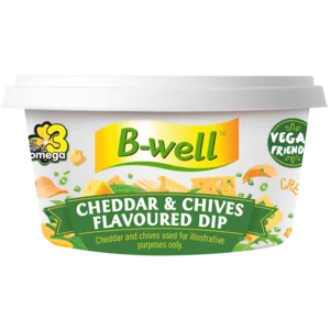 B-Well Cheddar & Chives Flavoured Dip Tub 125g