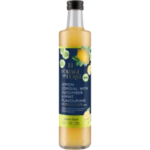 Forage And Feast Lemon & Cucumber Cordial Bottle 500ml Forage And Feast Lemon & Cucumber Cordial Bottle 500ml