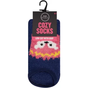 Bare Basics Ladies Animal Low Cut Cosy Knitted Socks With Grip