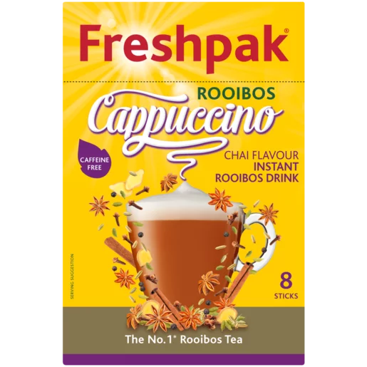 Freshpak Chai Flavoured Instant Rooibos Cappuccino Drink Sachets 8x20g Freshpak Chai Flavoured Instant Rooibos Cappuccino Drink Sachets 8x20g