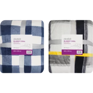 Essentials Coral Blanket With Sherpa 200x220cm Essentials Coral Blanket With Sherpa 200x220cm