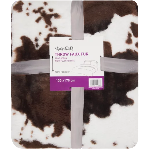 Essentials Reversible Faux Fur Throw 130x170cm Essentials Reversible Faux Fur Throw 130x170cm