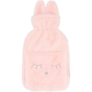 Hot Water Bottle With Pink Bunny Cover 2L Hot Water Bottle With Pink Bunny Cover 2L