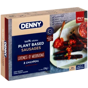 Denny Plant Based Spicy Sausages 340g Denny Plant Based Spicy Sausages 340g