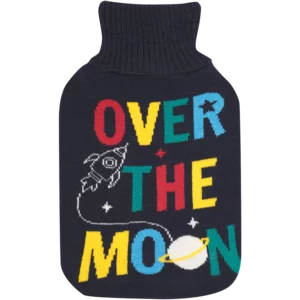 Hot Water Bottle With Blue Knitted Cover 2L Hot Water Bottle With Blue Knitted Cover 2L