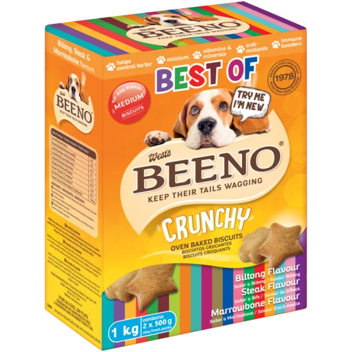 Beeno Mixed Oven Baked Crunchy Dog Biscuits 1kg Beeno Mixed Oven Baked Crunchy Dog Biscuits 1kg