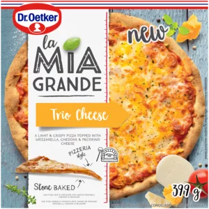 Dr. Oetker La Mia Grande Trio Cheese Stone-Baked Pizza 399g