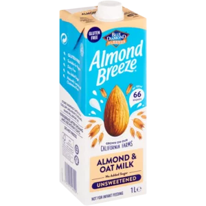 Blue Diamond Almond Breeze Unsweetened Almond & Oat Milk Carton 1L Blue Diamond Almond Breeze Unsweetened Almond & Oat Milk Carton 1L