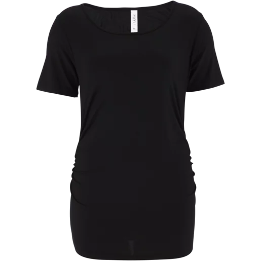 Miyu Medium Black Maternity Tee