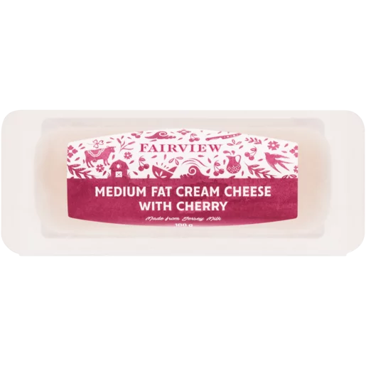 Fairview Medium Fat Cream Cheese With Cherry 100g Fairview Medium Fat Cream Cheese With Cherry 100g