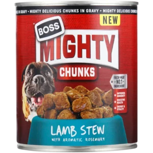 Boss Mighty Chunks Lamb Stew Dog Food 775g Boss Mighty Chunks Lamb Stew Dog Food 775g