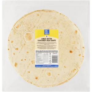 Blue Shirt Bakery Garlic Butter Flavoured Large Wraps 8 Pack Blue Shirt Bakery Garlic Butter Flavoured Large Wraps 8 Pack