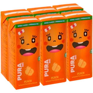 Pura Kids Peach Infused Flavoured Drink Box 6x200ml