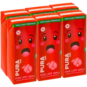 Pura Kids Pink Lady Apple Infused Flavoured Drink Box 6x200ml