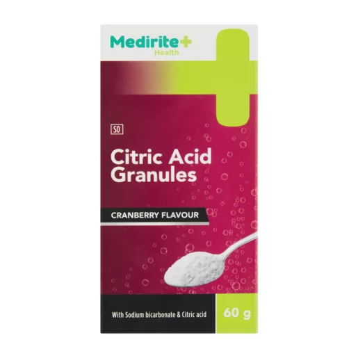 Medirite Cranberry Flavoured Citric Acid Granules 60g Medirite Cranberry Flavoured Citric Acid Granules 60g