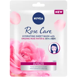 Nivea Rose Care Hydrating Sheet Mask With Organic Rose Water & Hyaluron