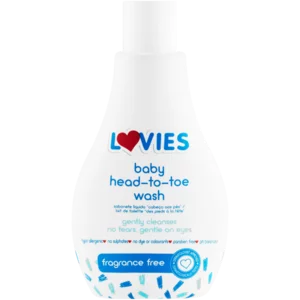 Lovies Fragrance-Free Head-To-Toe Baby Wash Bottle 300ml Lovies Fragrance-Free Head-To-Toe Baby Wash Bottle 300ml