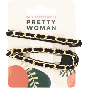 Pretty Woman Hair Accessories Black & Gold Chain Hair Clips 2 Piece Pretty Woman Hair Accessories Black & Gold Chain Hair Clips 2 Piece