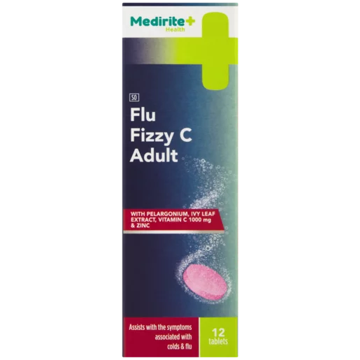 Medirite Adult Flu Fizzy C Tablets 12 Pack Medirite Adult Flu Fizzy C Tablets 12 Pack