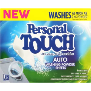 Personal Touch Auto Washing Powder Sheets 18 Pack Personal Touch Auto Washing Powder Sheets 18 Pack