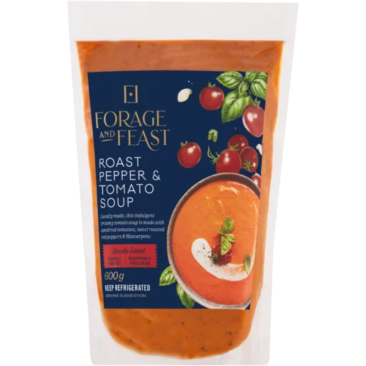 Forage And Feast Roast Pepper & Tomato Soup 600g Forage And Feast Roast Pepper & Tomato Soup 600g